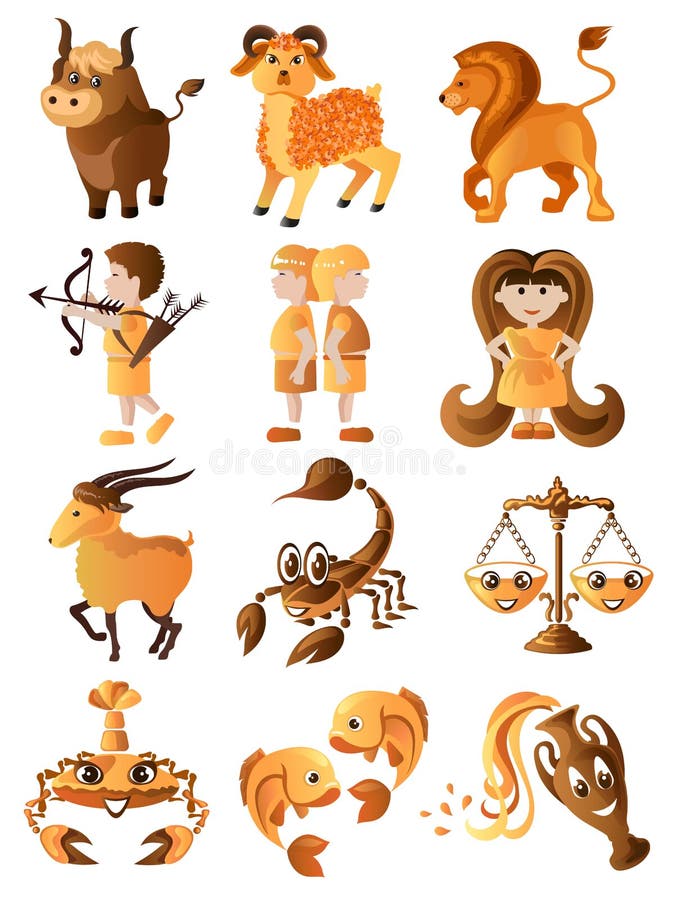 Reeks Tekens van de Dierenriem vector illustratie Reeks Tekens van de Dierenriem vector illustratie