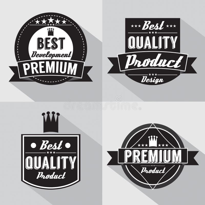 Reeks uitstekende etiketten van de premiekwaliteit royalty-vrije illustratie Reeks uitstekende etiketten van de premiekwaliteit royalty-vrije illustratie