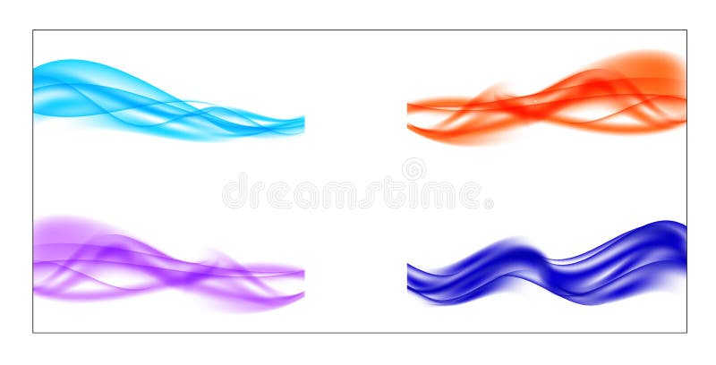 Reeks van Abstracte Golf op Witte Achtergrond Vector illustratie royalty-vrije illustratie Reeks van Abstracte Golf op Witte Achtergrond Vector illustratie royalty-vrije illustratie