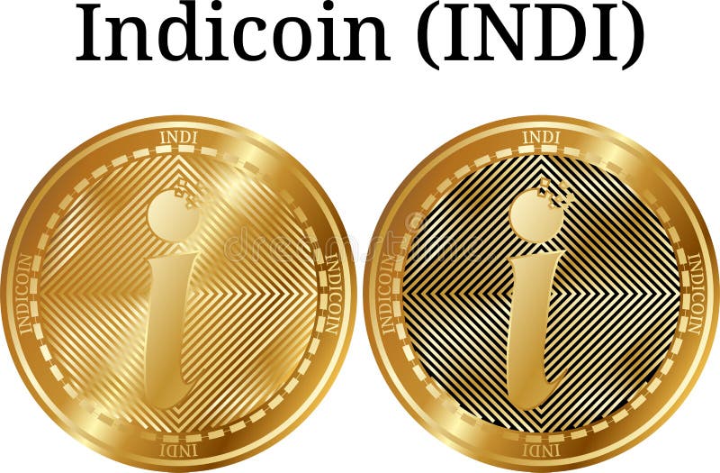 Reeks van fysiek gouden muntstuk Indicoin INDI
