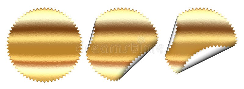 In detail diefstal animatie Reeks van gouden sticker stock illustratie. Illustration of korting -  16833288