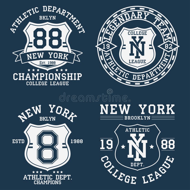 Reeks van New York, NY uitstekende grafisch voor t-shirt Inzameling van origineel klerenontwerp met schild en aantal Kledingstypo vector illustratie Reeks van New York, NY uitstekende grafisch voor t-shirt Inzameling van origineel klerenontwerp met schild en aantal Kledingstypo vector illustratie