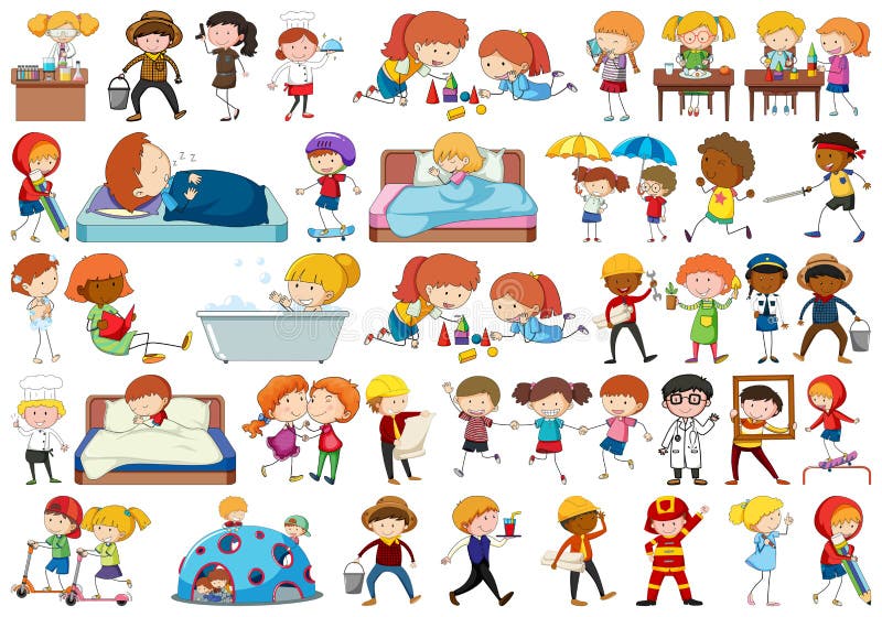 Reeks verschillende mensen stock illustratie Reeks verschillende mensen stock illustratie