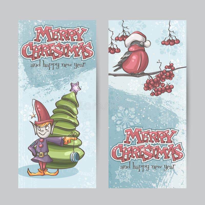 Reeks verticale banners voor Kerstmis en het nieuwe jaar met pi royalty-vrije illustratie Reeks verticale banners voor Kerstmis en het nieuwe jaar met pi royalty-vrije illustratie