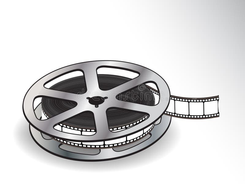 A Reel of 35mm Motion Picture Film on a White Back Stock Vector -  Illustration of cinematography, cinema: 10795937