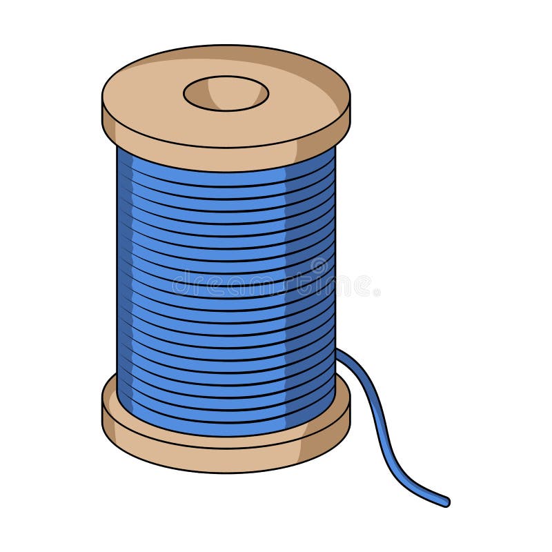 A Reel of Blue Thread.Sewing or Tailoring Tools Kit Single Icon in Cartoon  Style Vector Symbol Stock Illustration. Stock Vector - Illustration of  cartoon, logo: 90377703