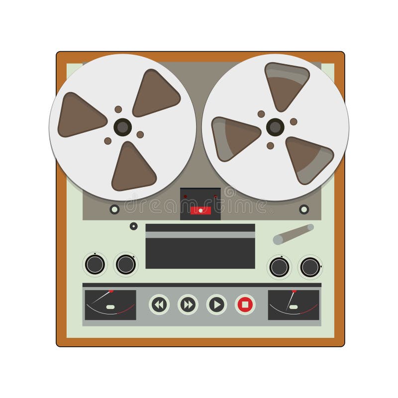 Analog Stereo Tape Reels Icon Set, Vector Stock Vector - Illustration of  music, retro: 20764605