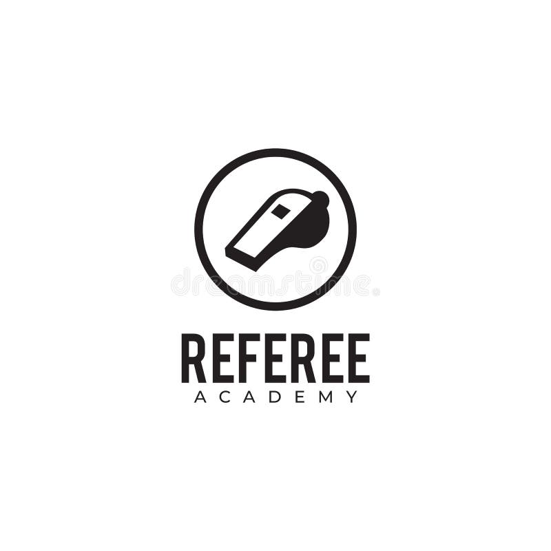 Referee Club Academy Course Logo Design Stock Vector Illustration of