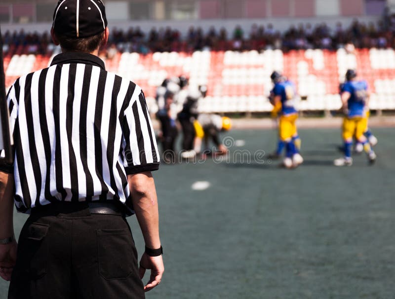 The Referee S Back is Against Stock Image Image of sport, game 41436779