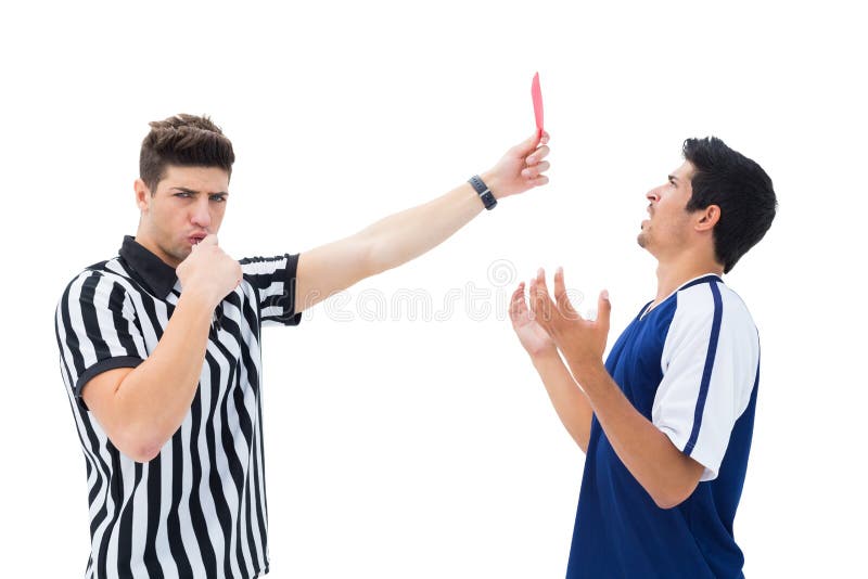 Referee Sending Off Football Player Stock Image Image of authority