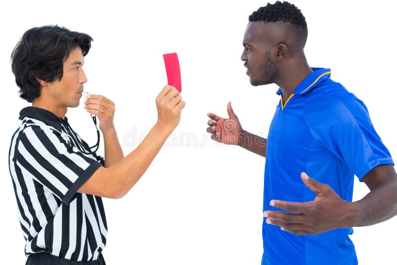 Referee Sending Off Football Player Stock Image Image of authority