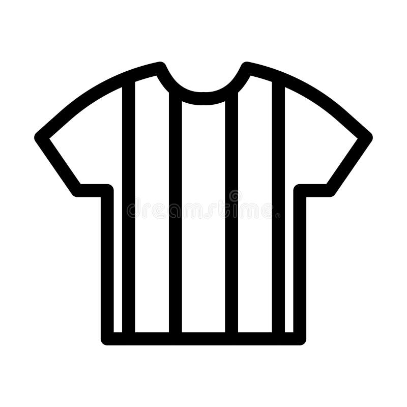 Referee Shirt Vector Thick Line Icon for Personal and Commercial Use