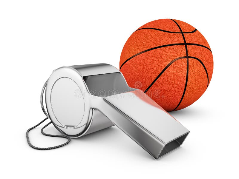 Basketball whistle judge stock illustration. Illustration of sport