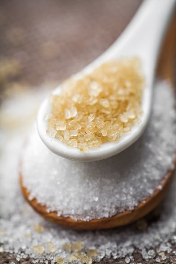 Refined Sugar and Cane Sugar Stock Image Image of sucrose, caramel