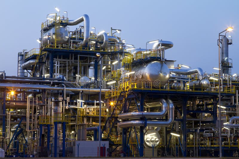 A photo of petrochemical industrial plant. A photo of petrochemical industrial plant.