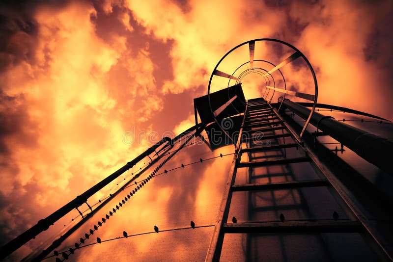 Oil refinery stock image. Image of tower, gasoline, night - 4103187