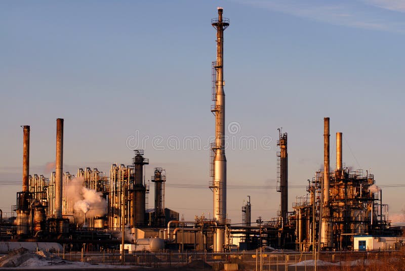 Refinery on morning sky