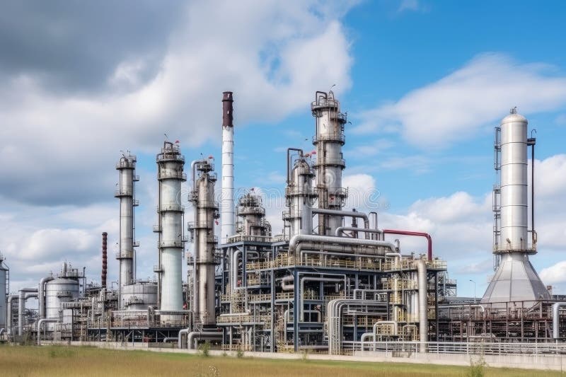 Refinery with Various Processing Units and Equipment for Extraction