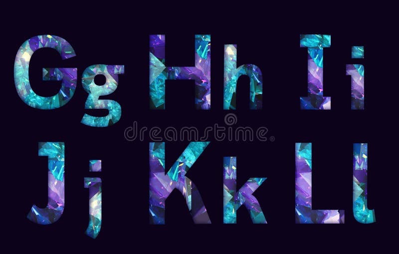 Reflect Dimond Font G L Stock Illustration Illustration Of Silver