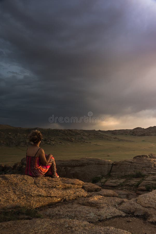 Reflecting on the storm clouds stock photo Reflecting on the storm clouds stock photo
