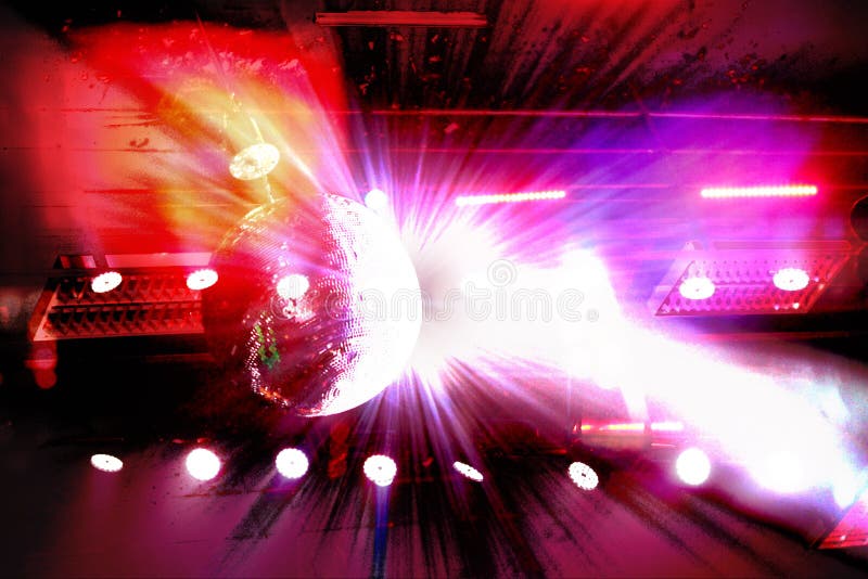 The Reflection Light Effect from Mirror Ball in a Made the