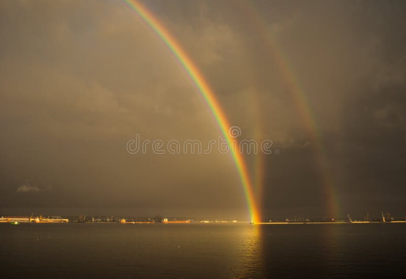 Reflection Rainbow stock photo. Image of brightness - 133339480