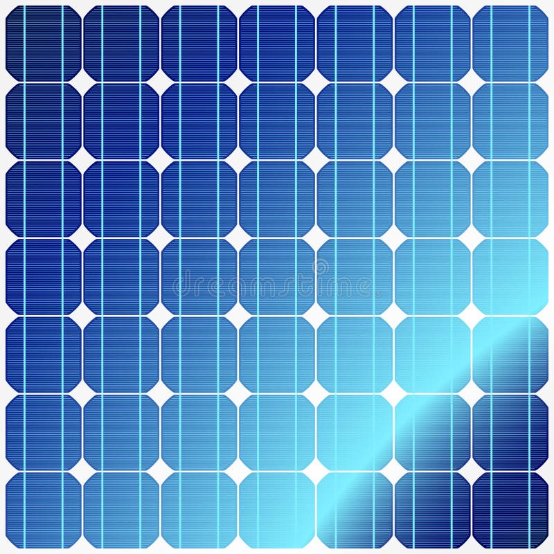 Reflection in solar panels royalty free illustration