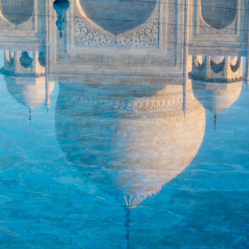 Reflection of the Taj Mahal dome.