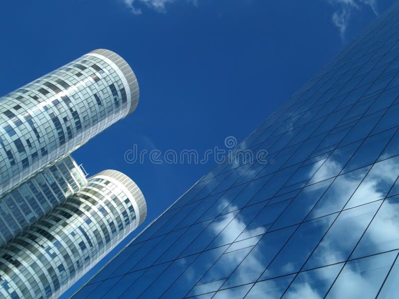 Reflections on a building royalty free stock images