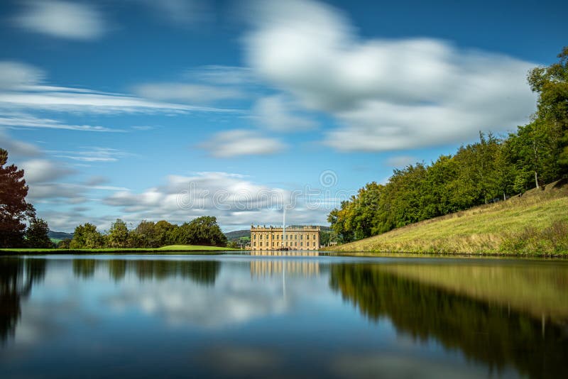 Reflections in The Canal Pond at Chatsworth House