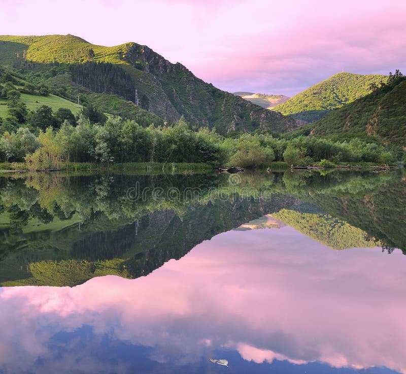 Reflections in the lake. royalty free stock image