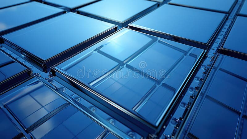 The reflective glass tiles. stock photo.