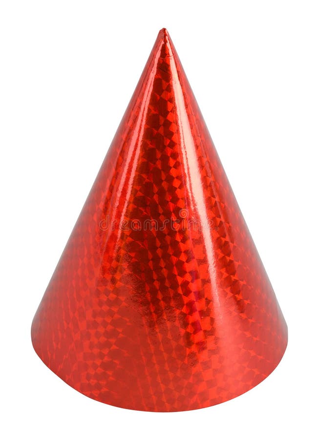 Reflective Red Party Hat stock photo. Image of white 147836724