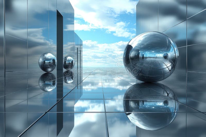 Reflective Spheres Create a Surreal Landscape of Shiny Surfaces and ...