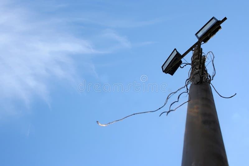 Reflectorpole stock photo. Image of field, energy, metal 3357564