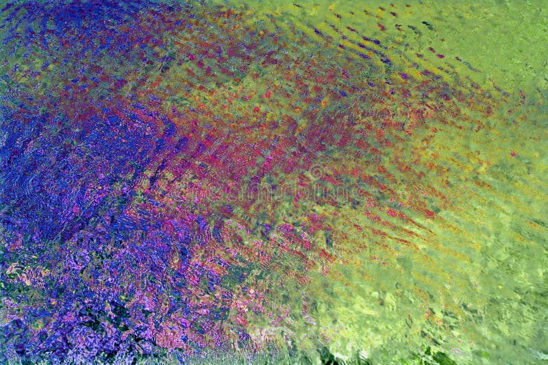 Reflexiones coloreadas del agua