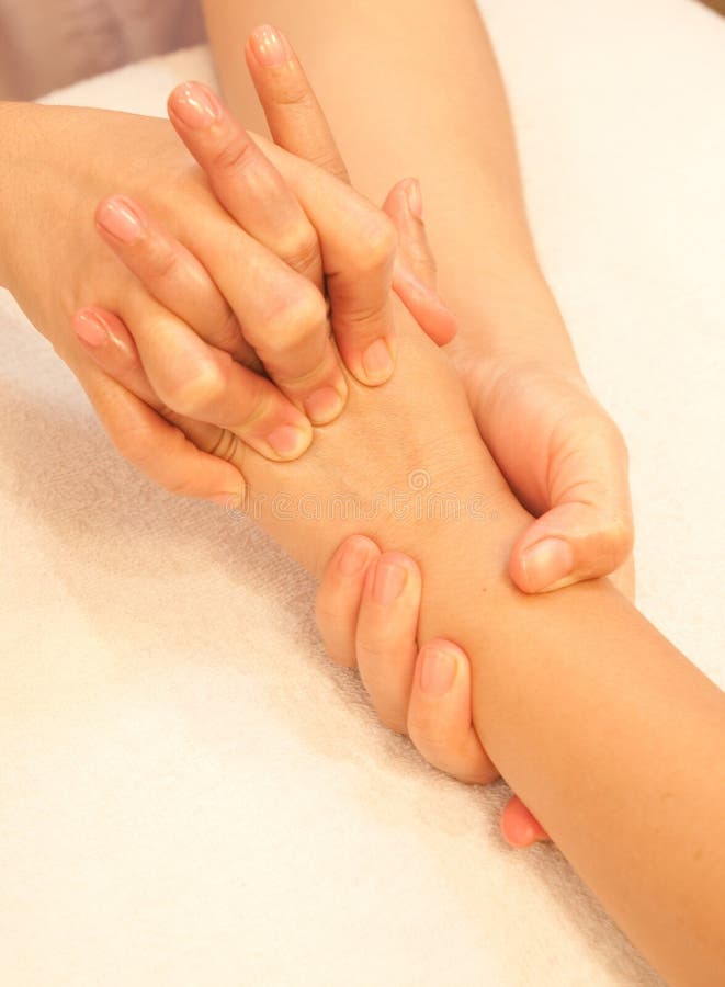 Reflexology Hand massage, spa hand treatment
