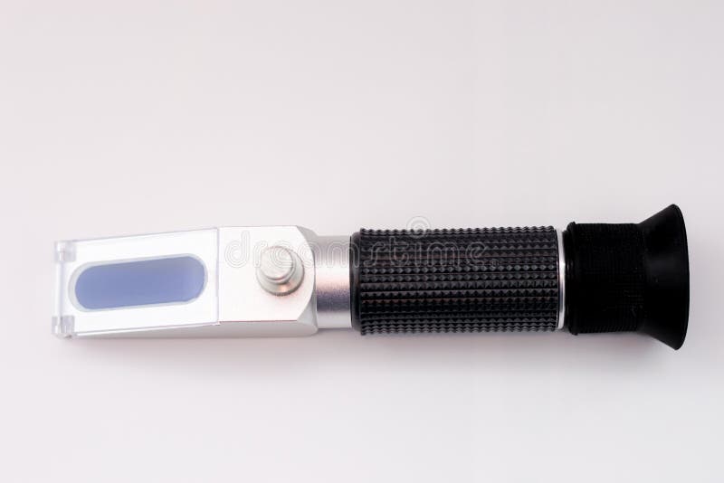 Hydrometer Refractometer for Measuring of a Sugar in Wine Stock Image