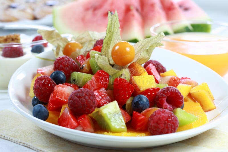 Refresco del verano - ensalada de fruta