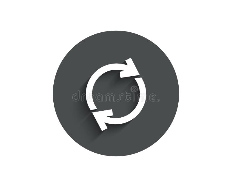 Refresh simple icon. Rotation arrow sign. vector illustration