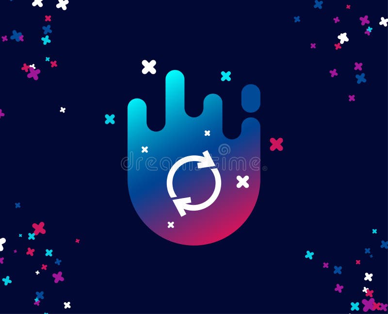 Refresh simple icon. Rotation arrow sign. royalty free illustration