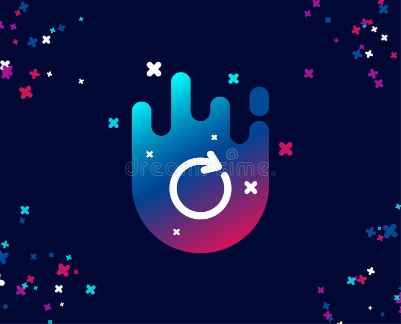 Refresh simple icon. Rotation arrow sign. royalty free illustration