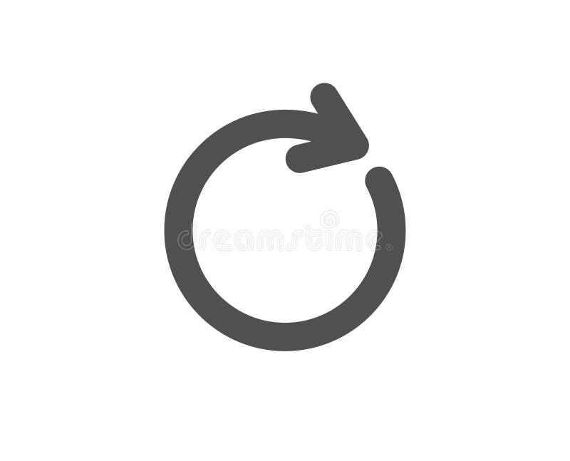 Refresh simple icon. Rotation arrow sign. stock illustration
