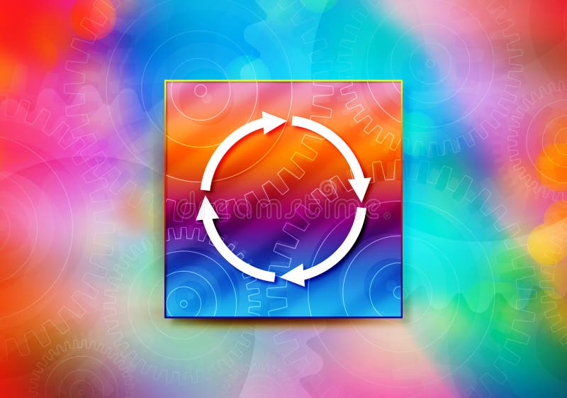 Refresh update icon abstract colorful background bokeh design illustration vector illustration