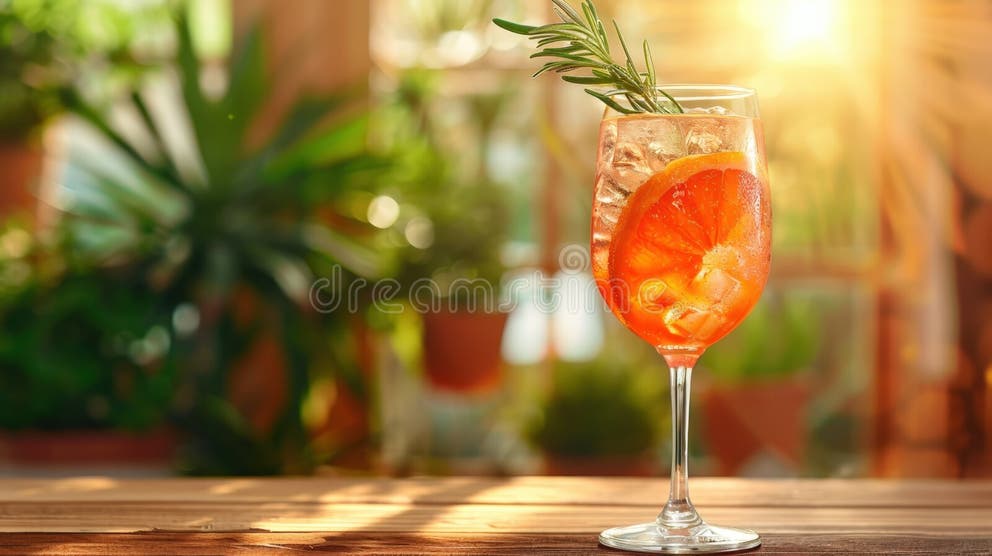 Refreshing Aperol Fizz Cocktail with Grapefruit Slice and Ice Stock ... Refreshing Aperol Fizz Cocktail with Grapefruit Slice and Ice Stock ...