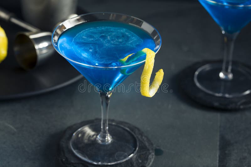 Refreshing Blue Martini Cocktail Stock Image Image of blue, celebration 89213751