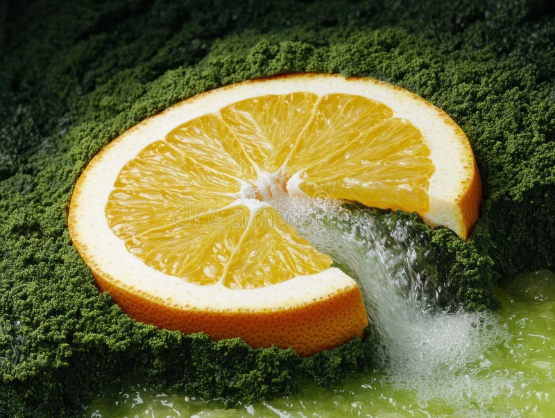 Refreshing Citrus Splash stock illustration