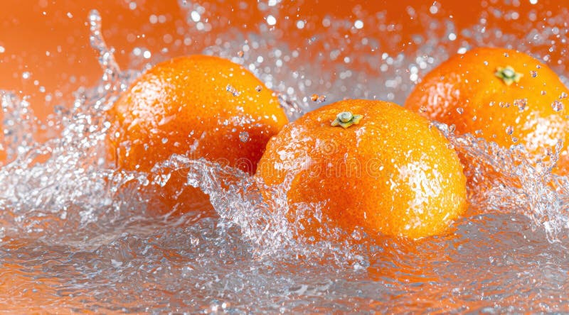 Refreshing citrus splash vector illustration