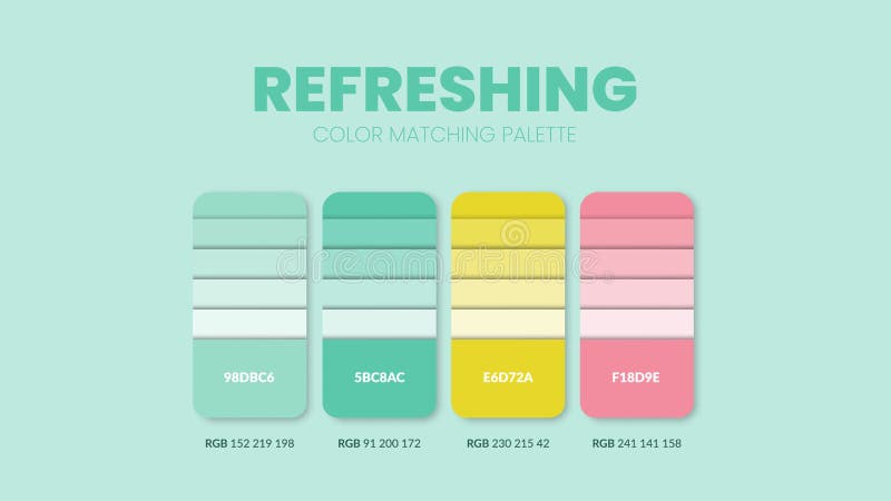 Color palette guide catalogue cards Royalty Free Vector