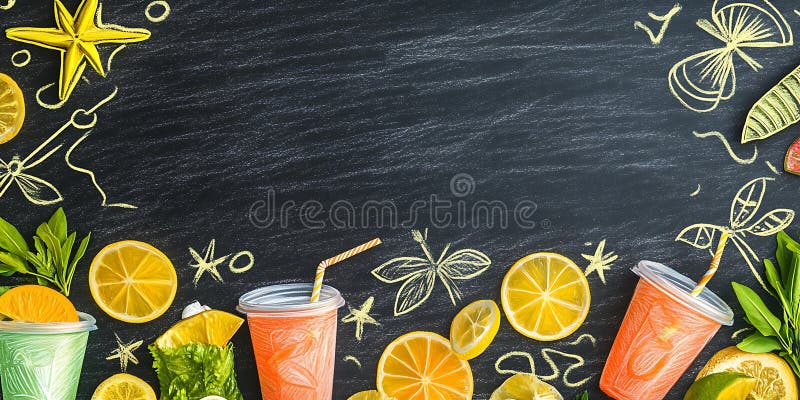 Refreshing Fruit Smoothies Recipes Ideas Background Wallpaper royalty free illustration